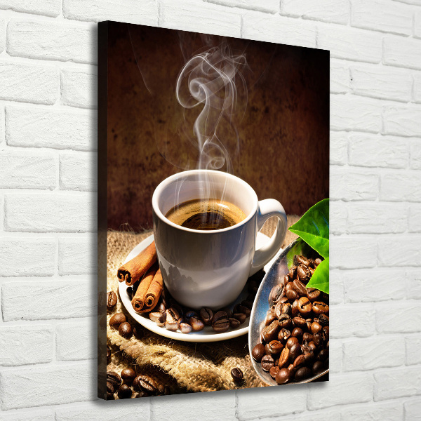 Verticale foto op canvas Een kopje koffie