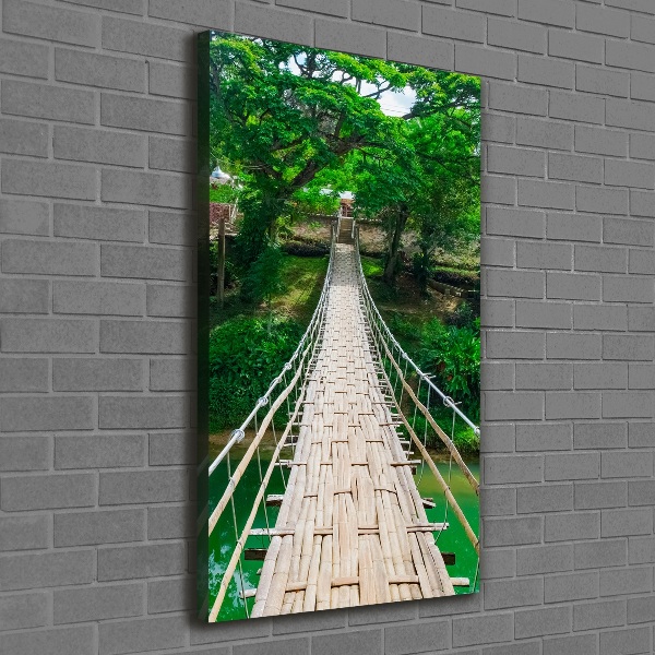 Verticale foto op canvas Hangbrug