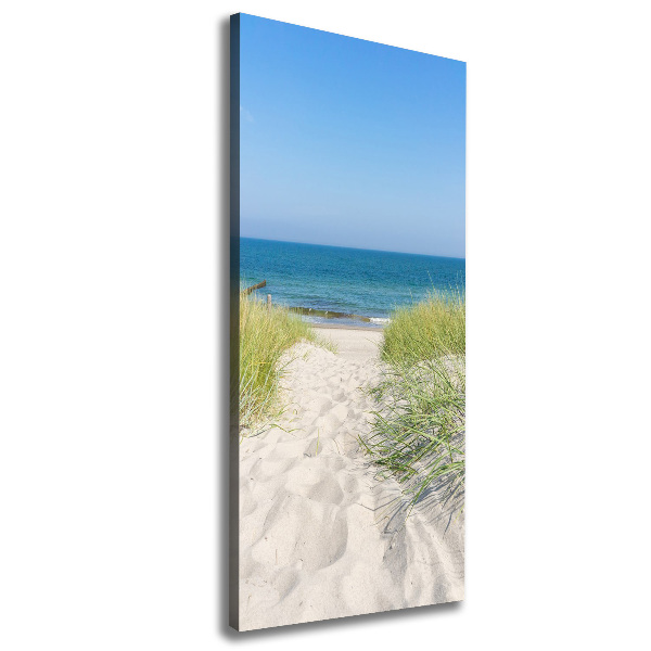 Verticaal canvasschilderij Duinen aan zee