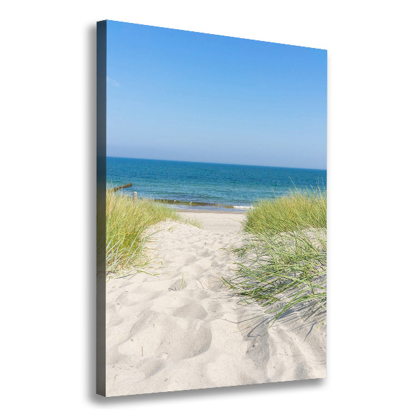 Verticaal canvasschilderij Duinen aan zee