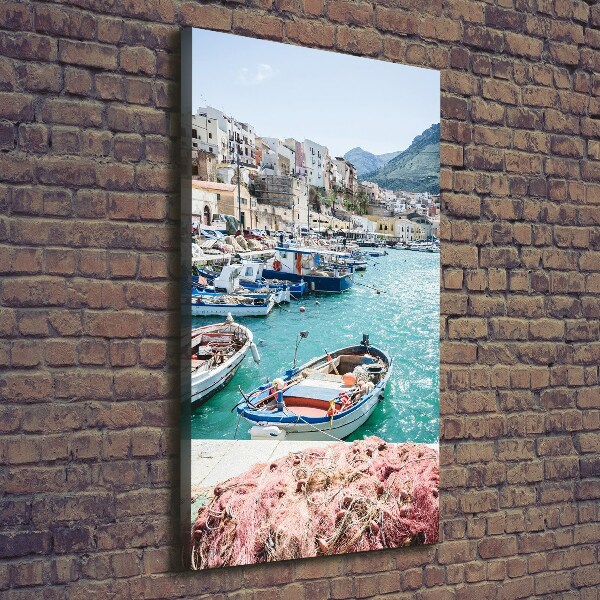 Nowoczesny obraz canvas na ramie pionowy Sycylia