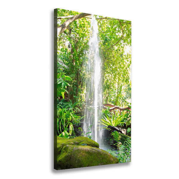 Verticaal schilderij op canvas Waterval in de jungle