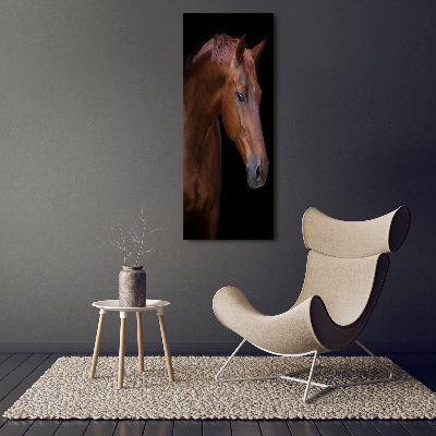 Verticale canvasfoto Portret van een paard