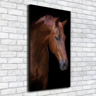 Verticale canvasfoto Portret van een paard