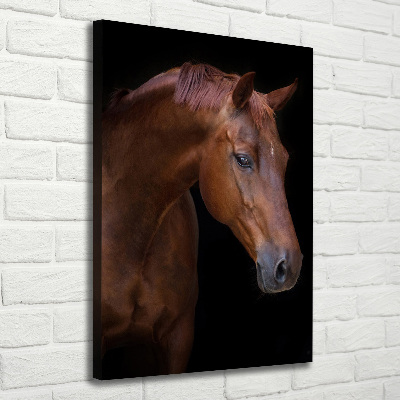 Verticale canvasfoto Portret van een paard