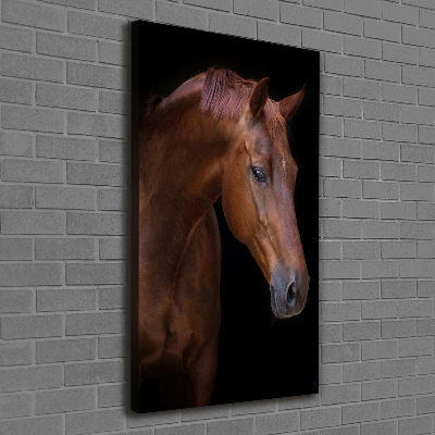 Verticale canvasfoto Portret van een paard