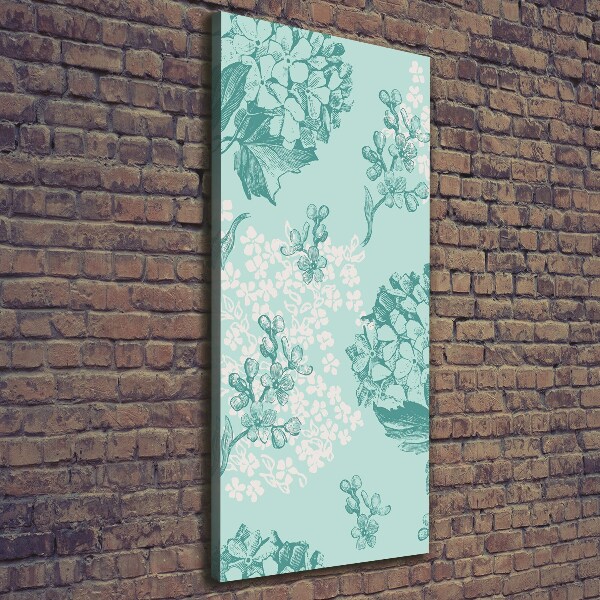 Verticale foto op canvas Hortensia