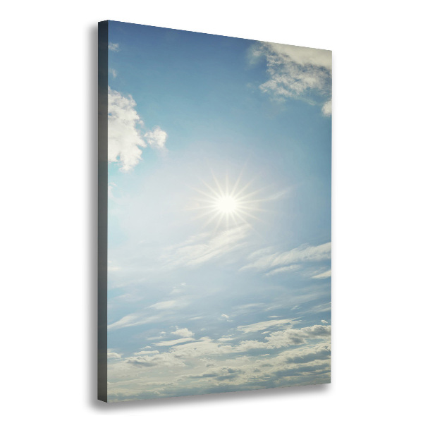 Foto obraz na płótnie pionowy Słońce na niebie