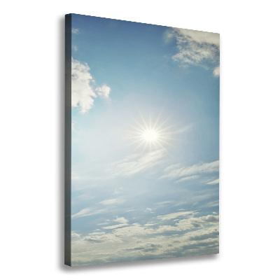 Verticale foto op canvas De zon aan de hemel