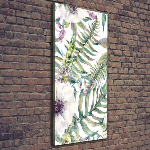 Foto obraz na płótnie pionowy Tropikalne liście