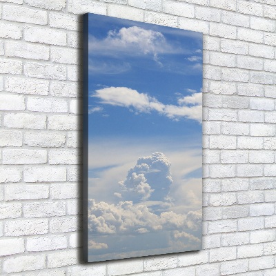 Verticaal canvasschilderij Wolken aan de hemel