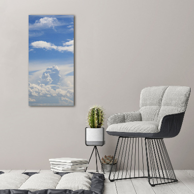 Verticaal canvasschilderij Wolken aan de hemel