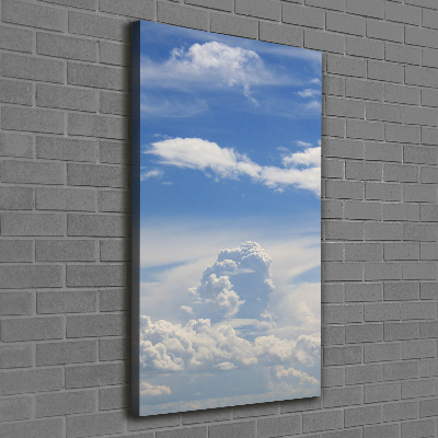Verticaal canvasschilderij Wolken aan de hemel