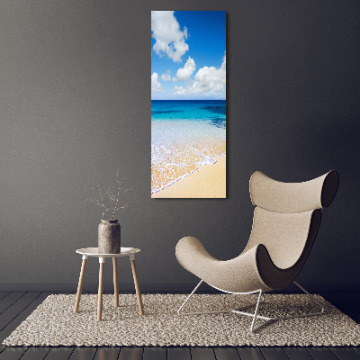 Verticale foto op canvas Tropisch strand