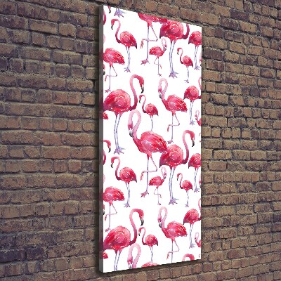 Verticale canvasfoto Flamingo's