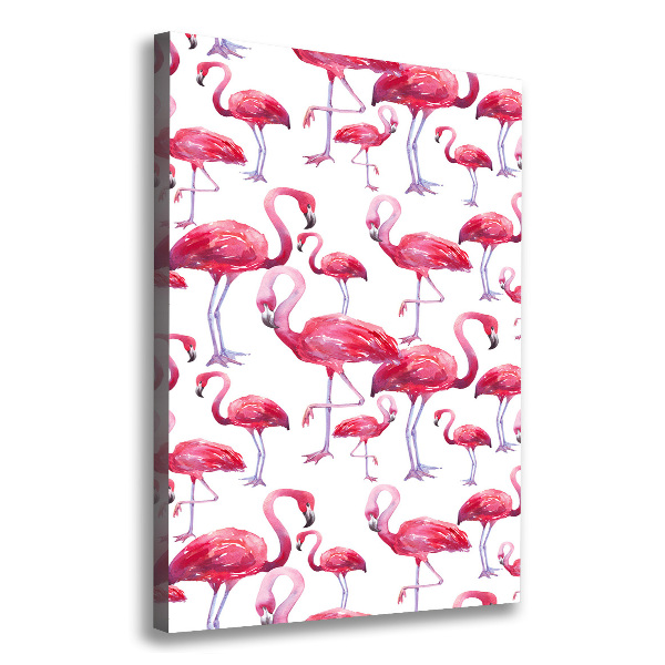 Verticale canvasfoto Flamingo's
