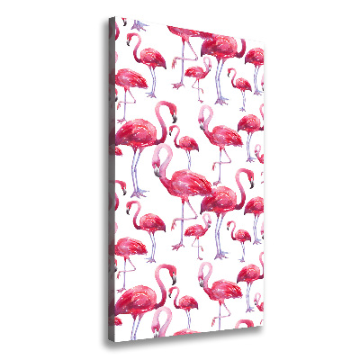 Verticale canvasfoto Flamingo's