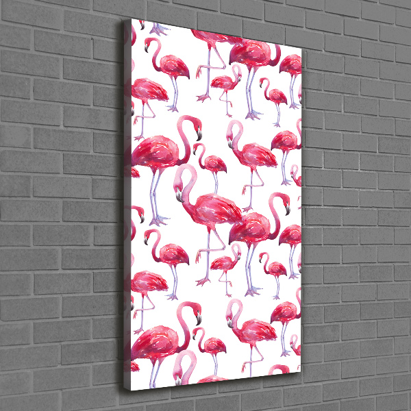 Verticale canvasfoto Flamingo's