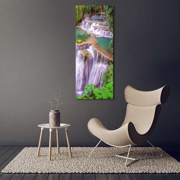 Verticaal canvasschilderij Waterval