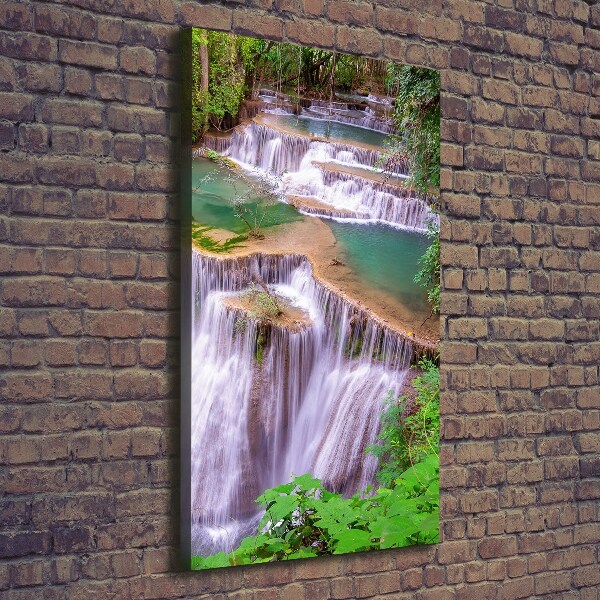 Verticaal canvasschilderij Waterval