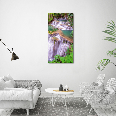 Verticaal canvasschilderij Waterval