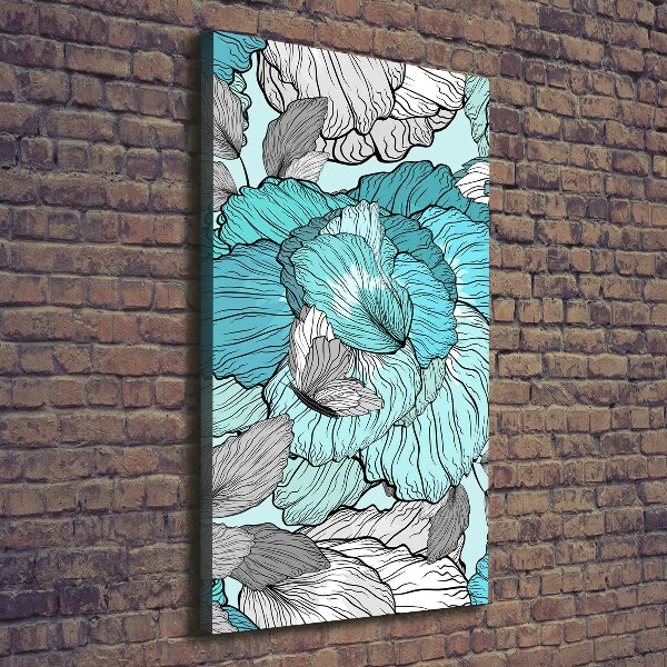 Foto obraz na płótnie pionowy Kwiecisty wzór