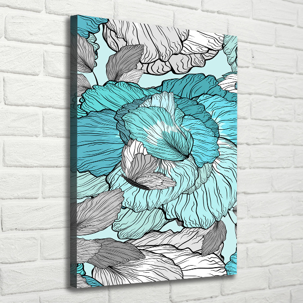 Foto obraz na płótnie pionowy Kwiecisty wzór