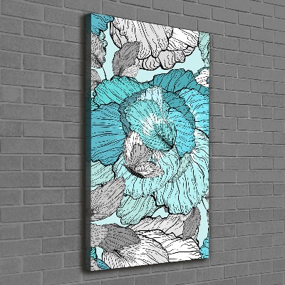 Foto obraz na płótnie pionowy Kwiecisty wzór