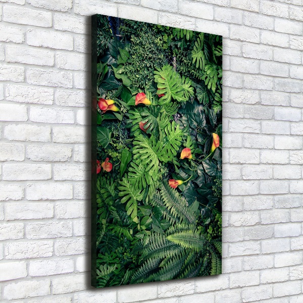 Verticaal canvasschilderij Tropische planten