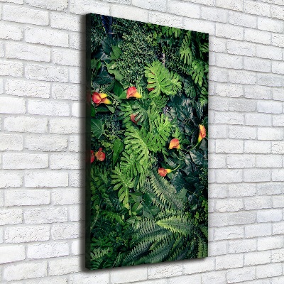 Verticaal canvasschilderij Tropische planten