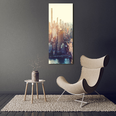 Verticale foto op canvas New York vanuit vogelperspectief