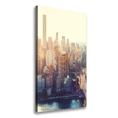 Verticale foto op canvas New York vanuit vogelperspectief