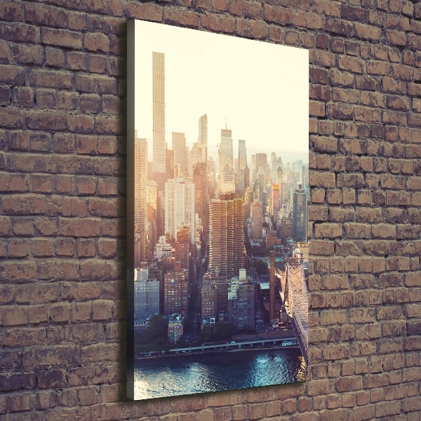 Verticale foto op canvas New York vanuit vogelperspectief