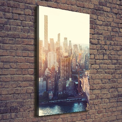 Verticale foto op canvas New York vanuit vogelperspectief