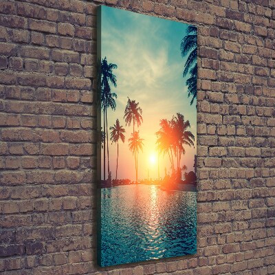 Verticaal schilderij op canvas Tropisch strand