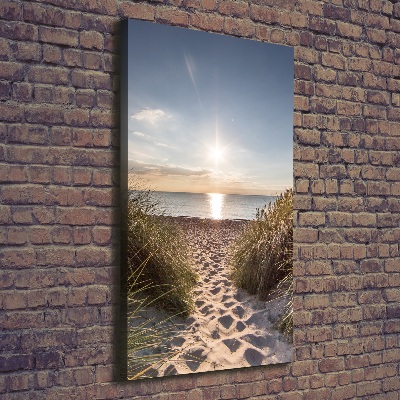 Verticaal canvasschilderij Duinen aan zee