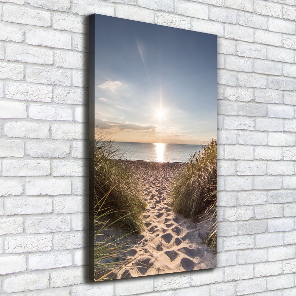 Verticaal canvasschilderij Duinen aan zee