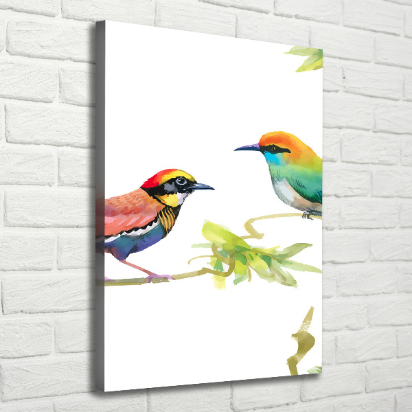 Verticaal canvasschilderij Vogels
