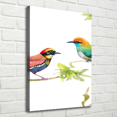 Verticaal canvasschilderij Vogels