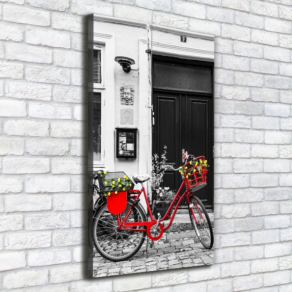 Verticaal canvasschilderij Stadsfiets