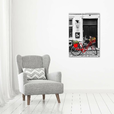 Verticaal canvasschilderij Stadsfiets