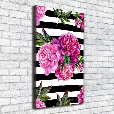 Verticale foto op canvas Pioenrozen