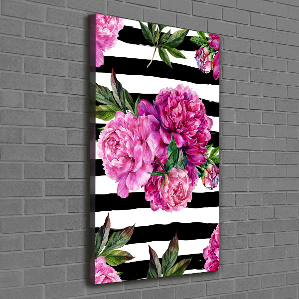 Verticale foto op canvas Pioenrozen