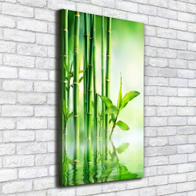 Verticaal schilderij op canvas Bamboe in het water