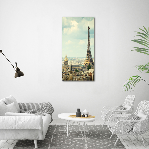 Verticale foto op canvas Eiffeltoren Parijs