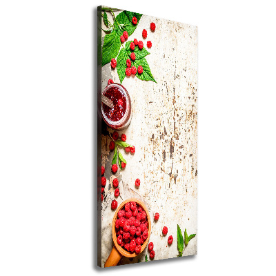 Verticale foto op canvas Frambozenjam