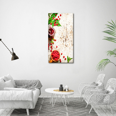 Verticale foto op canvas Frambozenjam