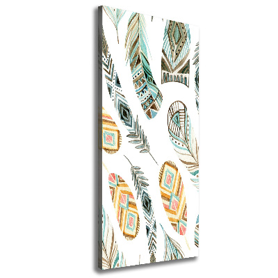 Verticale canvasfoto Etnische veren