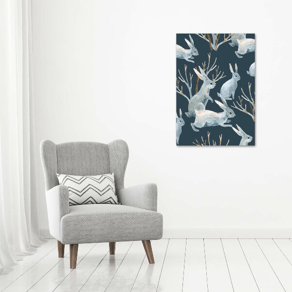 Verticale foto op canvas Konijnen