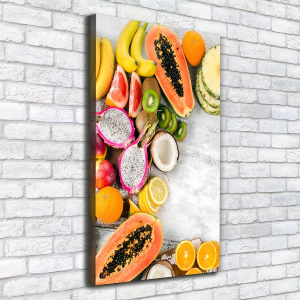 Verticaal schilderij op canvas Fruit